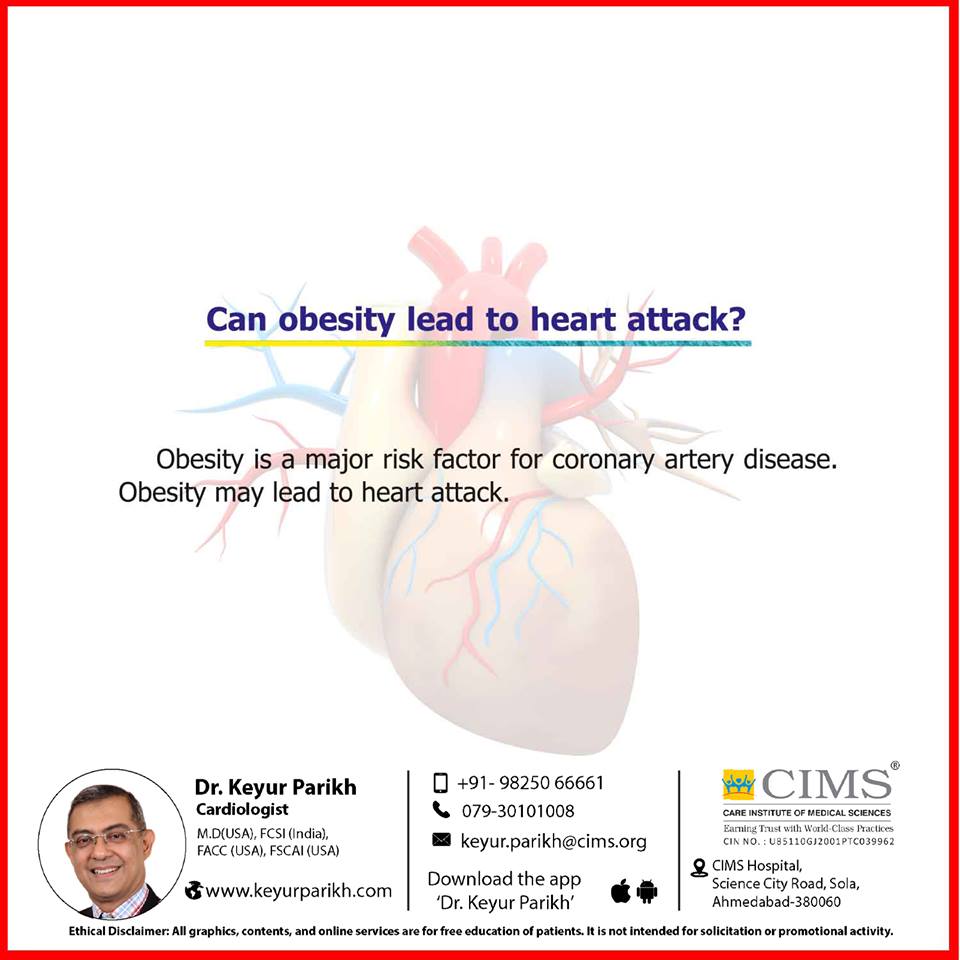 Can obesity lead to heart attack?